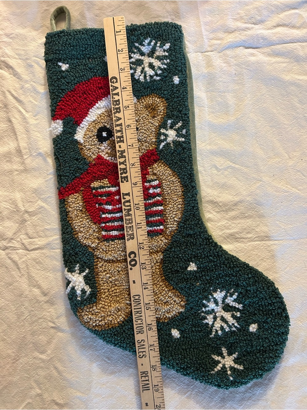 Christmas Bear Stocking Decoration Festive Holiday Traditions - Picture 4 of 6